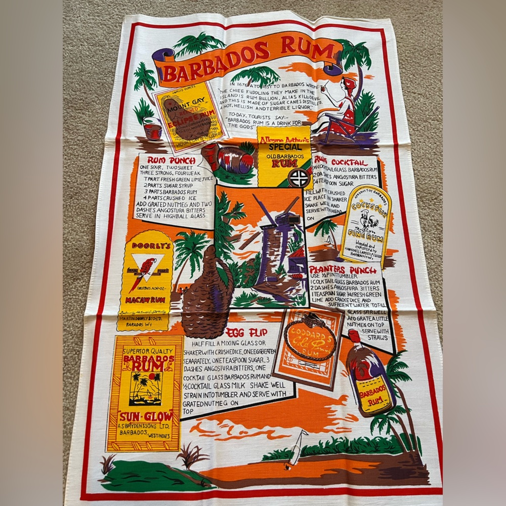 Vintage Barbados Kitchen Towel